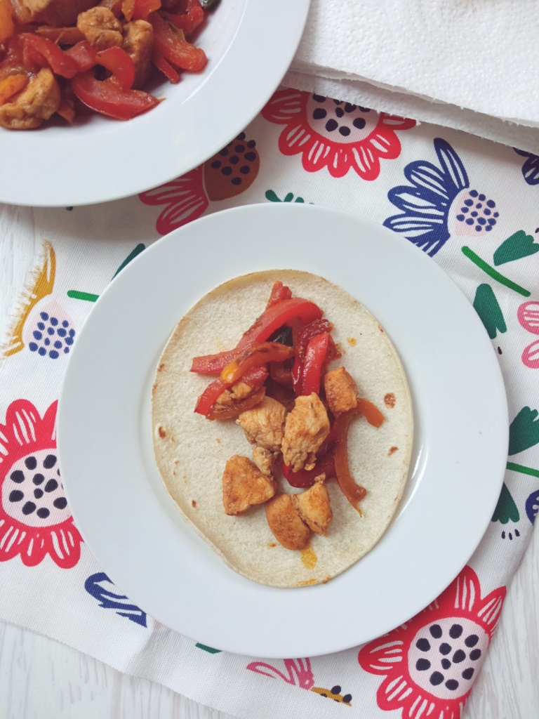 Fajitas aptas para dietas bajas en FODMAP