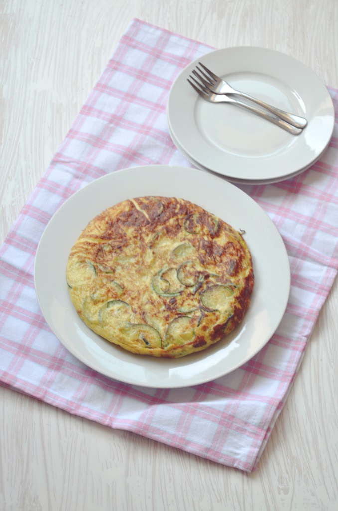 Tortilla de calabacin y puerro