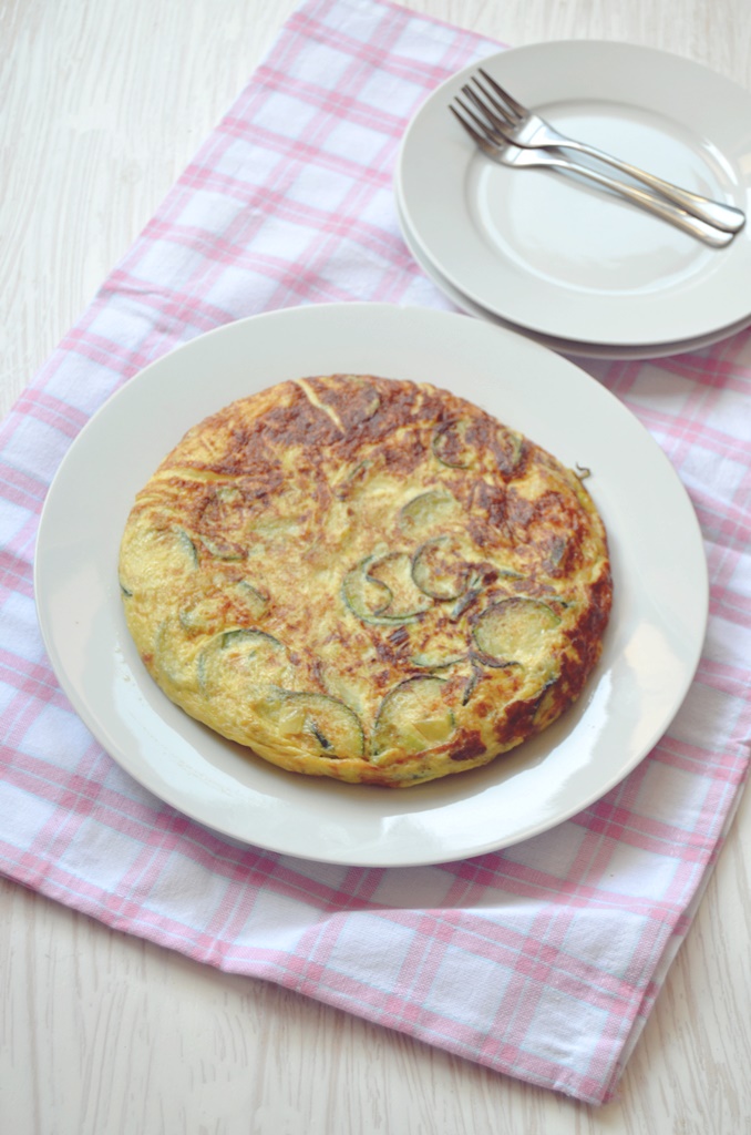 Tortilla de calabacín y puerro