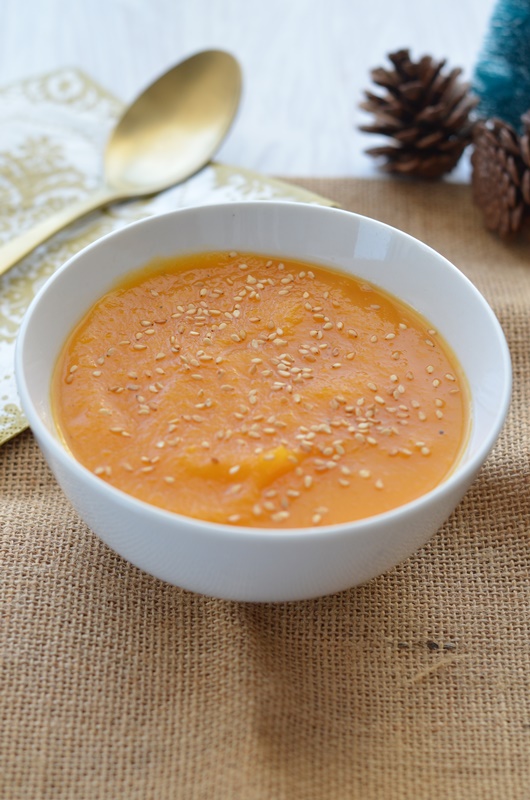 Crema de calabaza y manzana