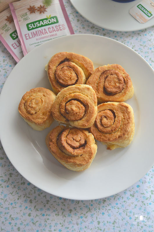 Rollitos de canela en el air fryer