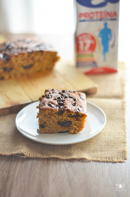 Brownie de calabaza relleno de chocolate