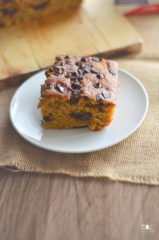 Brownie de calabaza relleno de chocolate