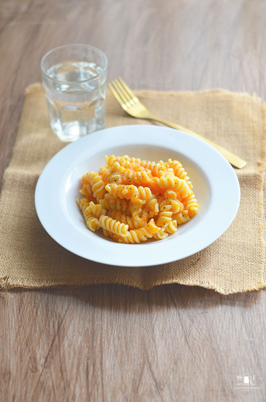 Pasta con salsa de calabaza