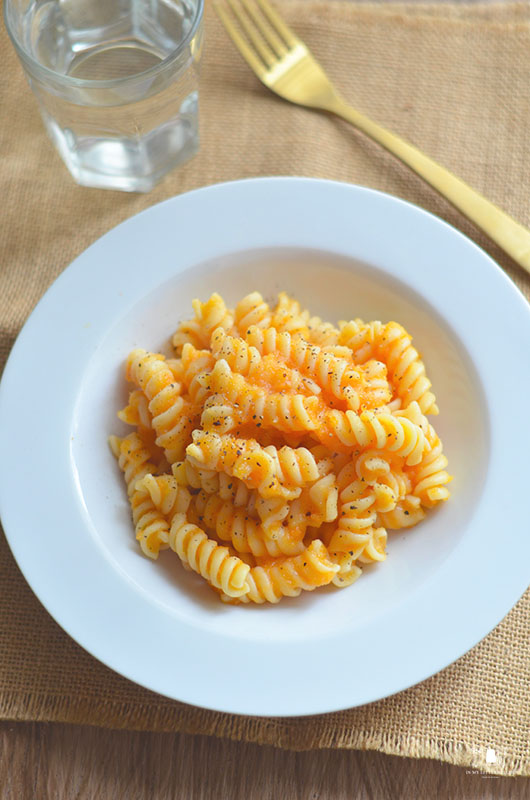 Pasta con salsa de calabaza