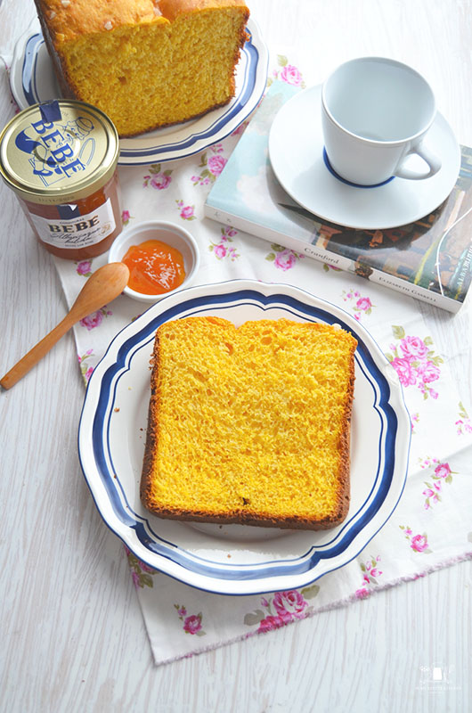 Brioche de calabaza en panificadora